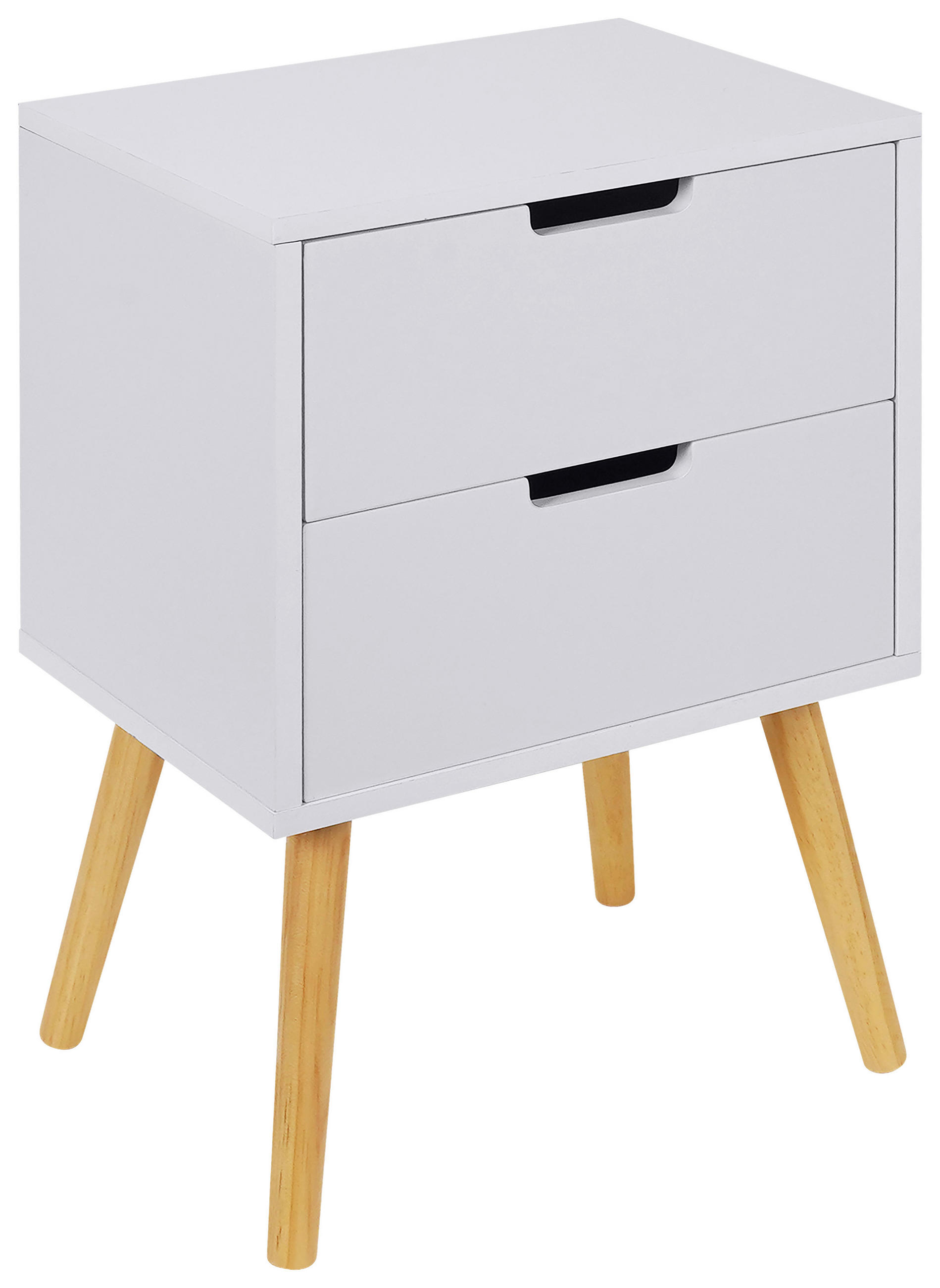 NACHTSCHRANK 40/60/30 cm, Naturfarben, Weiß, massiv  - Naturfarben/Weiß, Design, Holz/Holzwerkstoff (40/60/30cm) - Xora