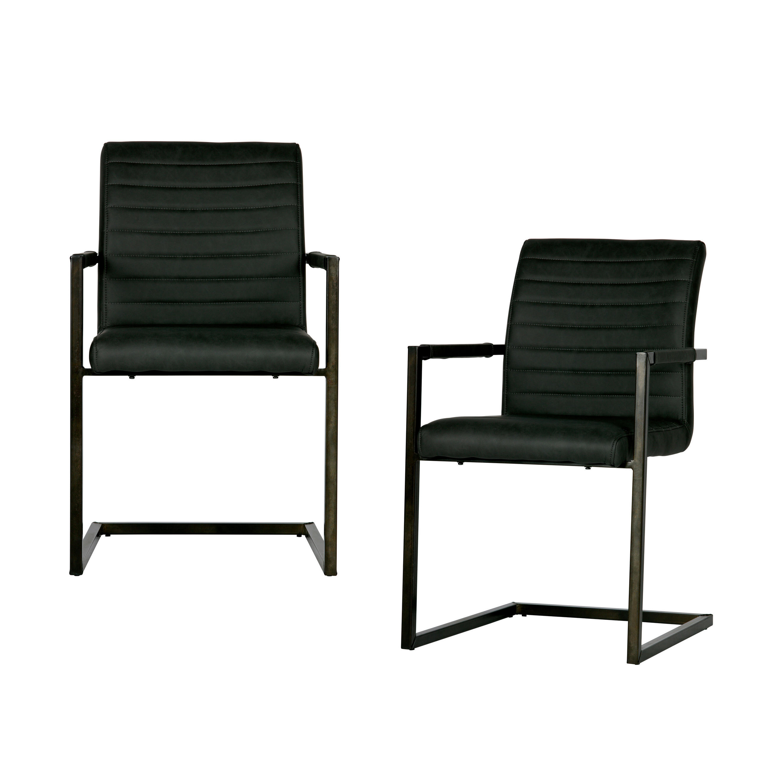 Livetastic Armlehnstuhl-Set Bas Anthrazit 54x87x62 cm