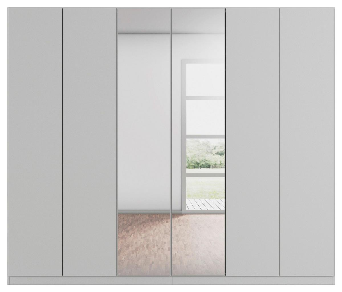 FALTTÜRENSCHRANK 271/229/54 cm 6-türig Grau  - Grau, Holzwerkstoff (271/229/54cm) - Rauch Möbel