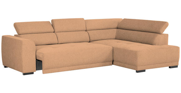 ECKSOFA Rostfarben Struktur - Rostfarben/Schwarz, Design, Kunststoff/Textil (284/205cm) - Xora