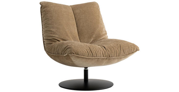 SESSEL in Webstoff Sandfarben, Beige  - Sandfarben/Beige, MODERN, Textil/Metall (86/92/99cm) - Belluti