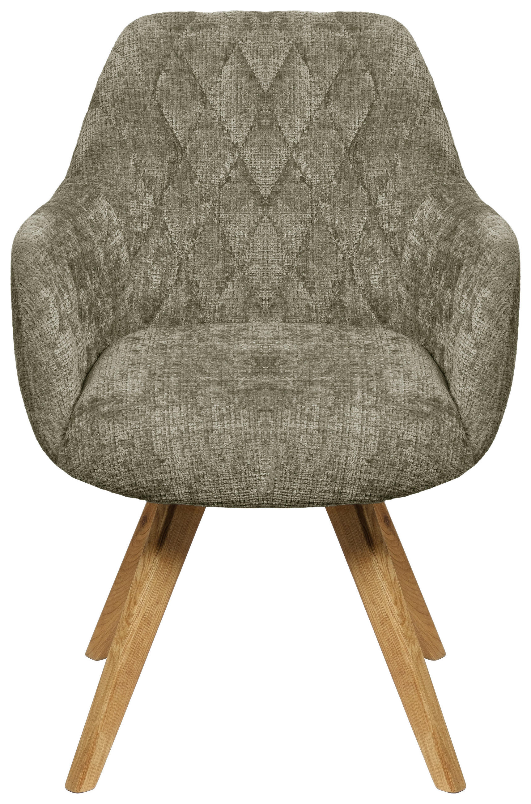 ARMLEHNSTUHL  in Webstoff  - Naturfarben/Grün, KONVENTIONELL, Holz/Textil (61/64/58cm) - Linea Natura
