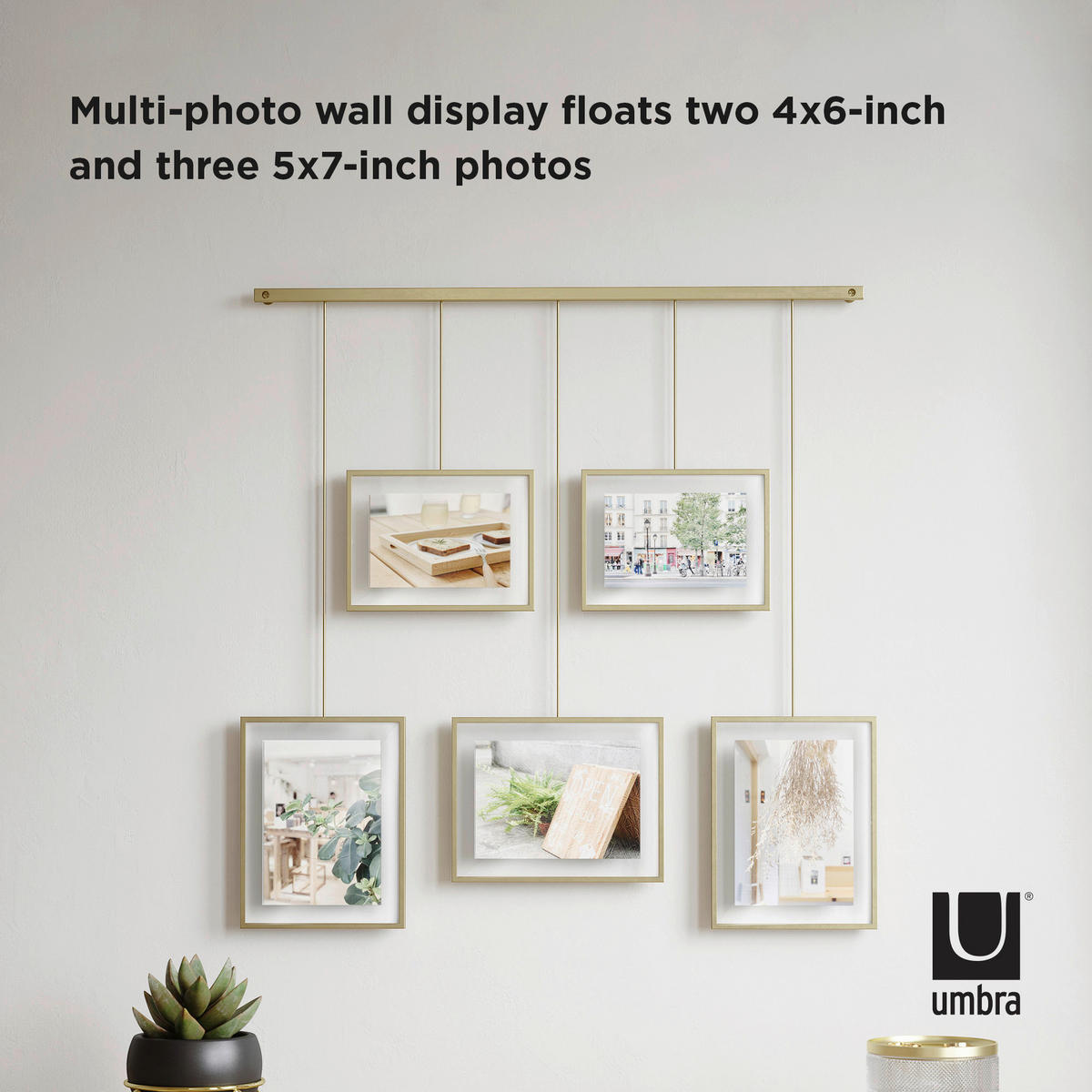 COLLAGERAM 79,4/3,2/69,5 cm  - guldfärgad, Design, metall/glas (79,4/3,2/69,5cm) - Umbra