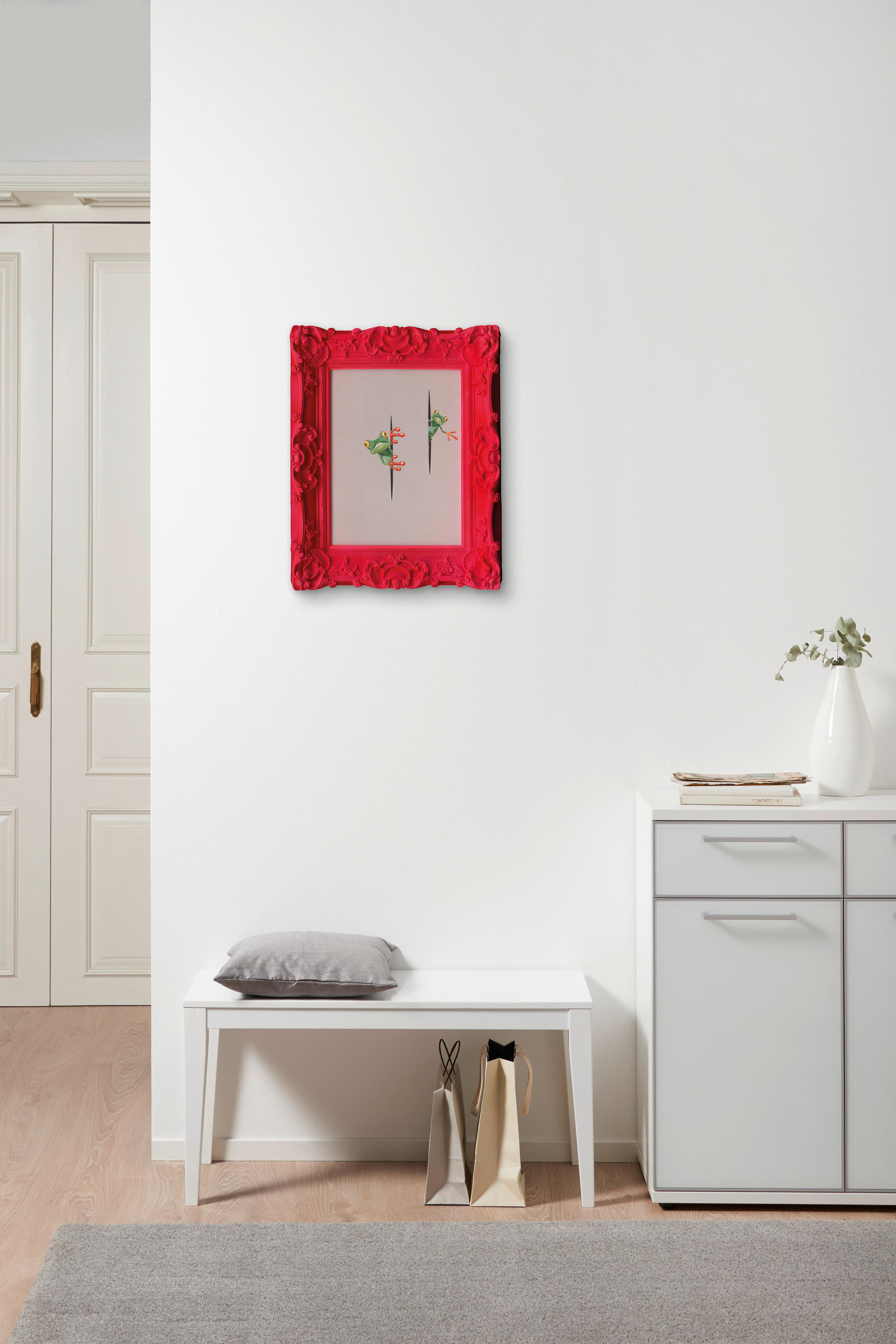 KUNSTDRUCK 44/54 cm  - Rot/Schwarz, Trend, Papier/Kunststoff (44/54cm) - Monee