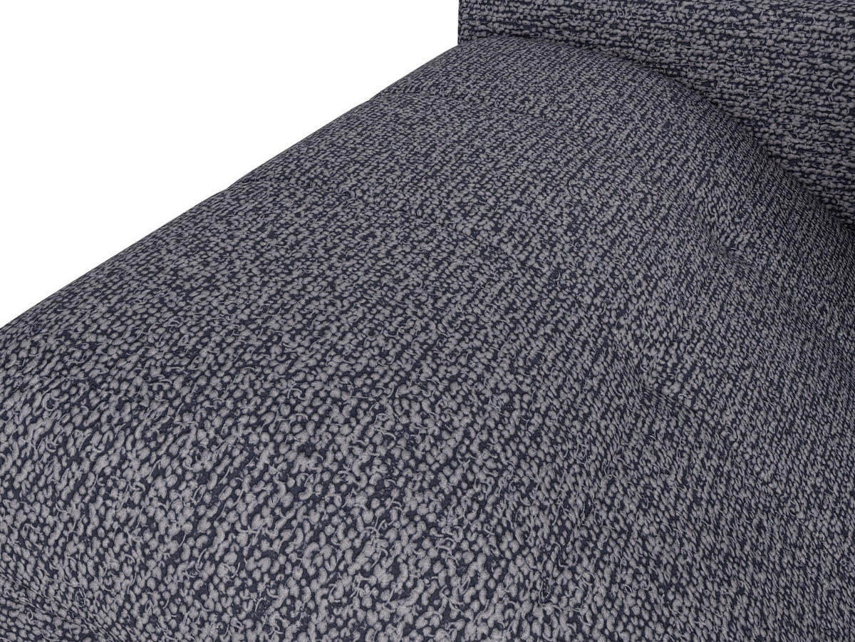 ECKSOFA Anthrazit Struktur, Bouclé  - Anthrazit/Schwarz, Design, Textil (177/276cm) - MID.YOU