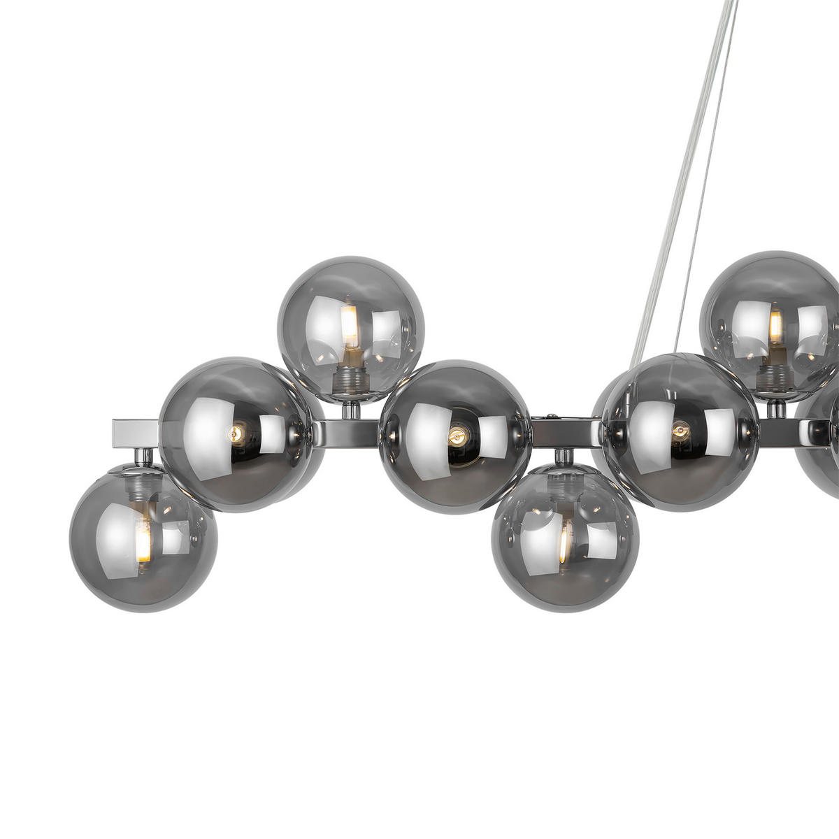 PENDELLEUCHTE 23,8/22,8/123,5 cm   - Chromfarben, Trend, Glas/Metall (23,8/22,8/123,5cm) - MAYTONI