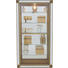VITRINE Birke teilmassiv Goldfarben - Goldfarben, LIFESTYLE, Glas/Holz (107/203/41cm)