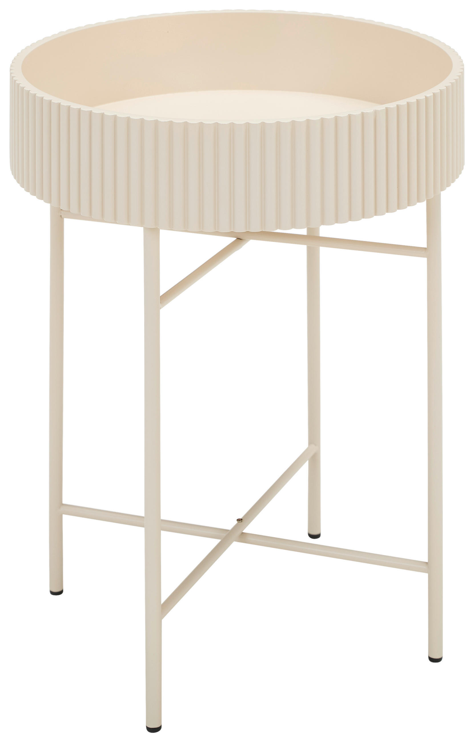 BEISTELLTISCH Greige rund  - Greige, Trend, Holzwerkstoff/Metall (39/46/39cm) - Xora