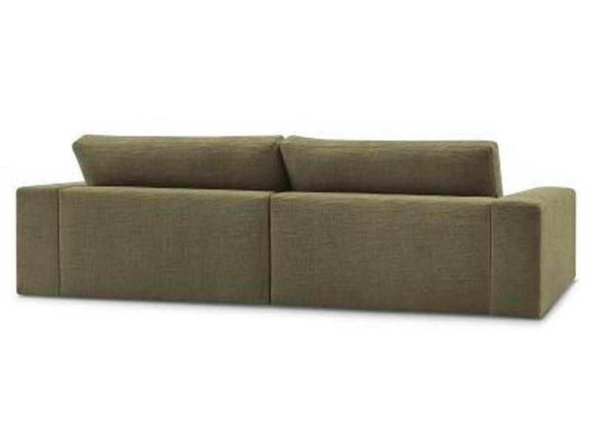 3-SITZER-SOFA LEONARD Struktur Grün  - Schwarz/Grün, MODERN, Kunststoff/Textil (274/77/109cm)