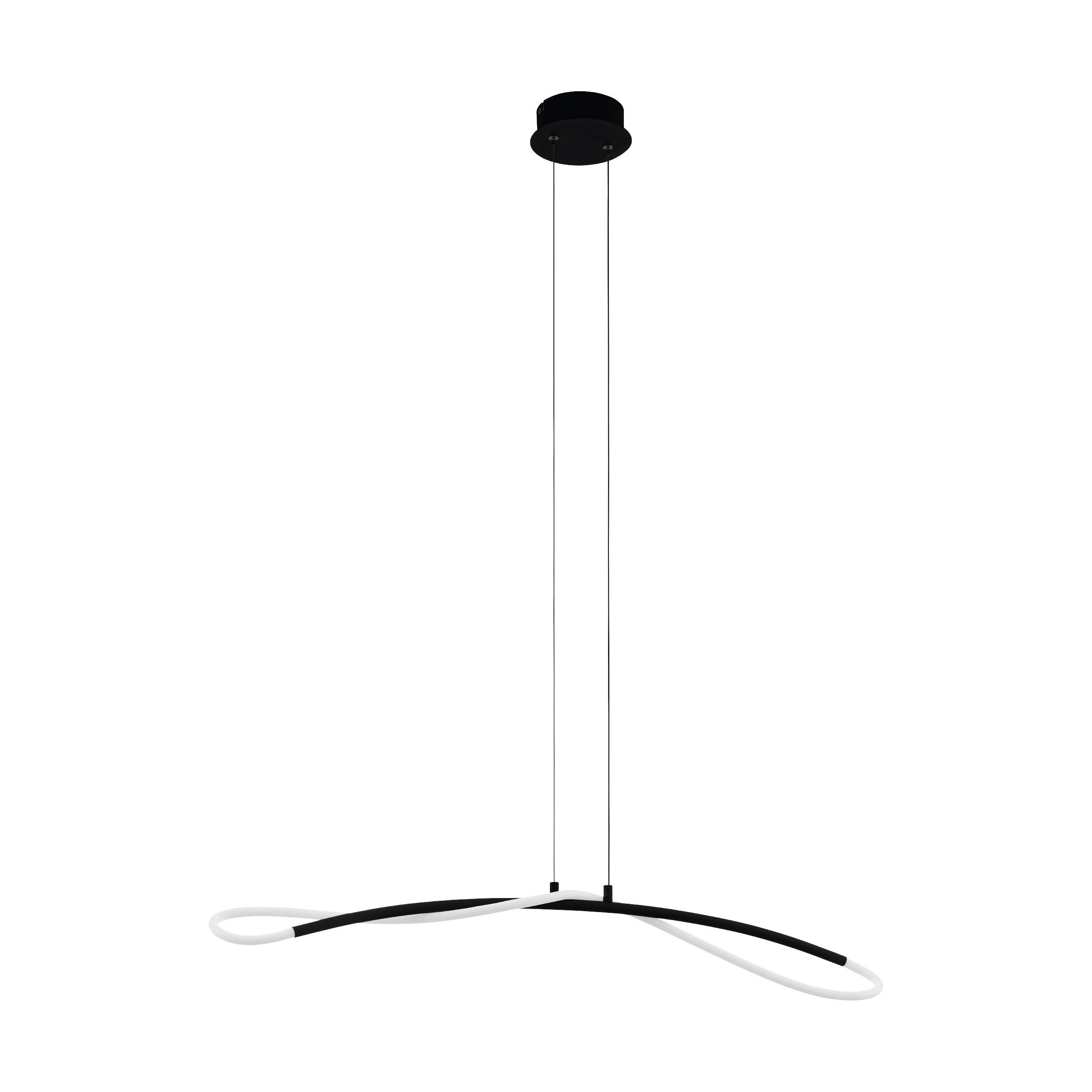 HÄNGELEUCHTE Egidonella 90/14/120 cm   - Schwarz/Weiß, Design, Kunststoff/Metall (90/14/120cm) - Eglo