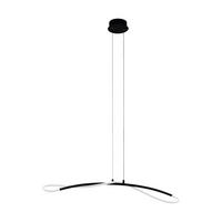 HÄNGELEUCHTE 90/14/120 cm  - Schwarz/Weiß, Design, Kunststoff/Metall (90/14/120cm) - Eglo