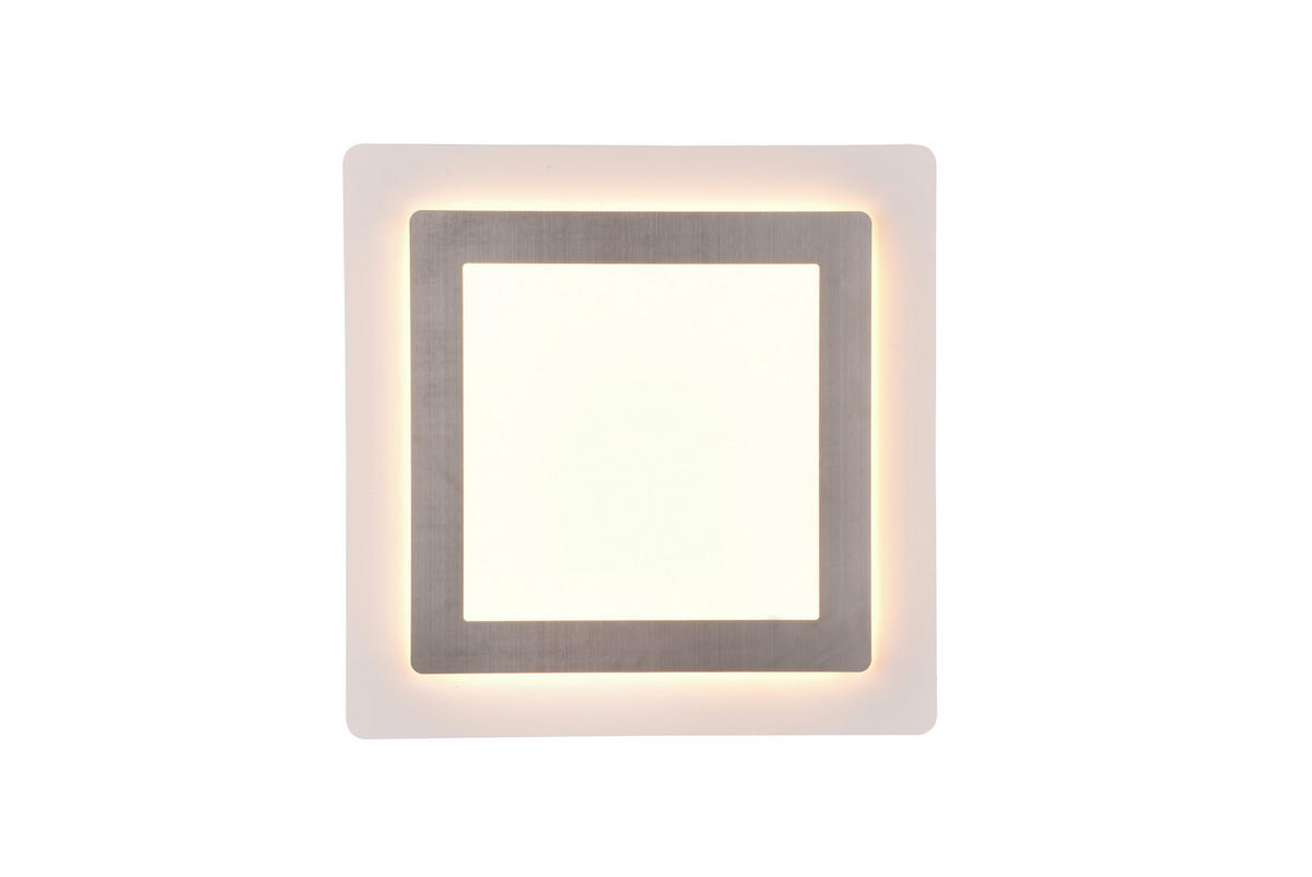 LED-DECKENLEUCHTE    45/45/4,2 cm  - Weiss/Nickelfarben, Design, Metall (45/45/4,2cm) - Trio Leuchten