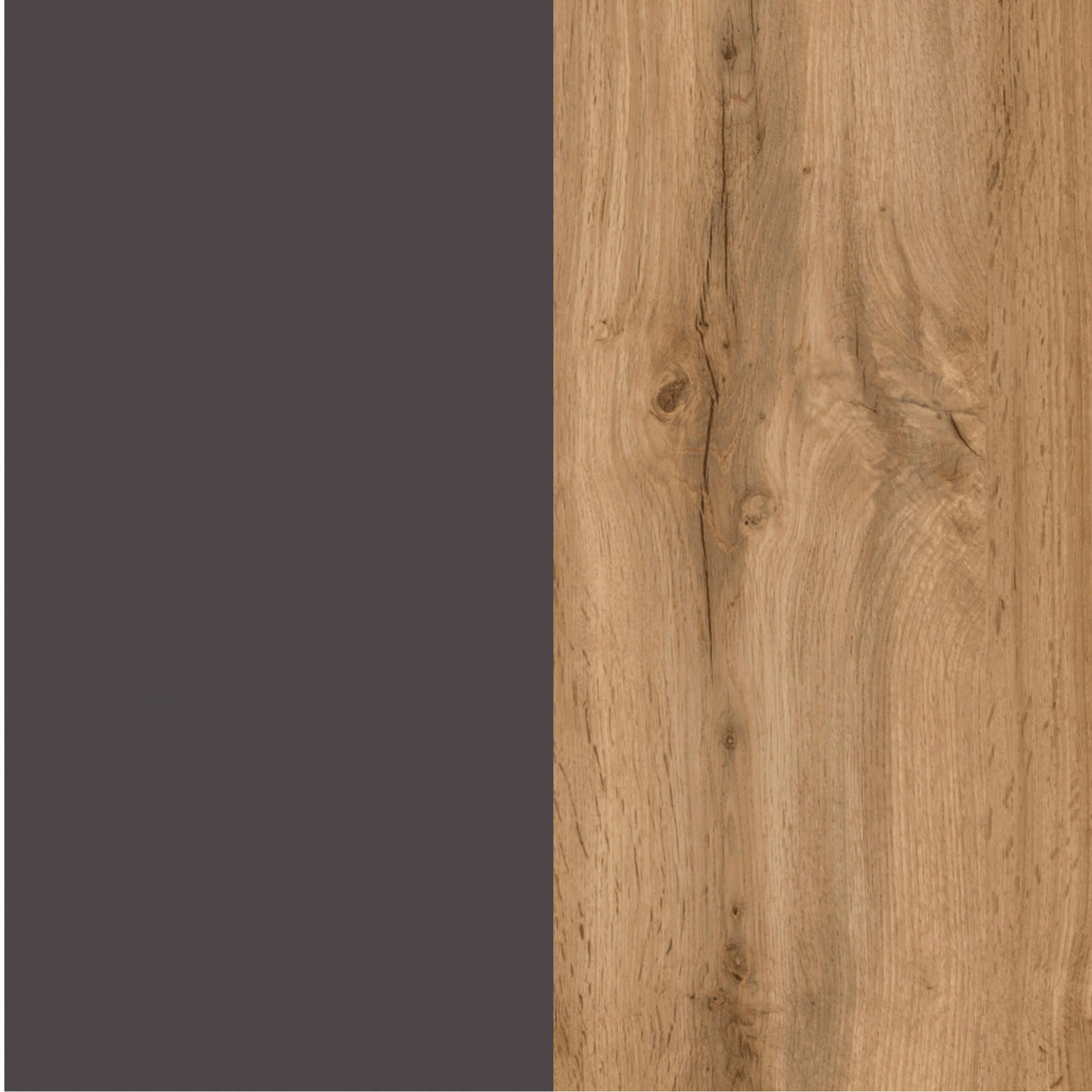 WASCHBECKENUNTERSCHRANK 85/56/35 cm  - Eiche Wotan/Grau, MODERN, Holzwerkstoff (85/56/35cm) - Held