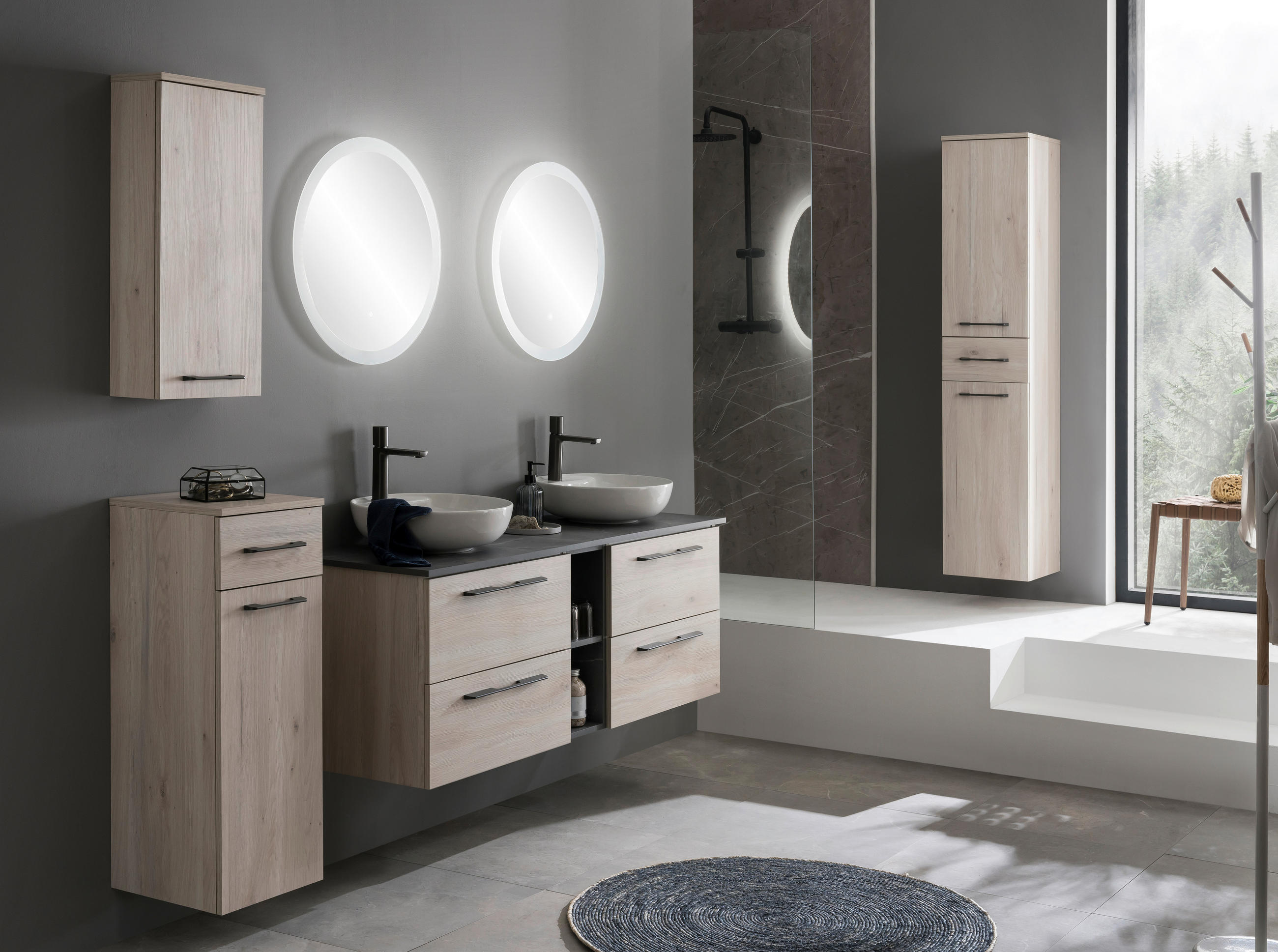 HÄNGESCHRANK 32,7/72,3/16,7 cm  - Sandfarben/Anthrazit, MODERN, Holzwerkstoff/Metall (32,7/72,3/16,7cm) - Stylife