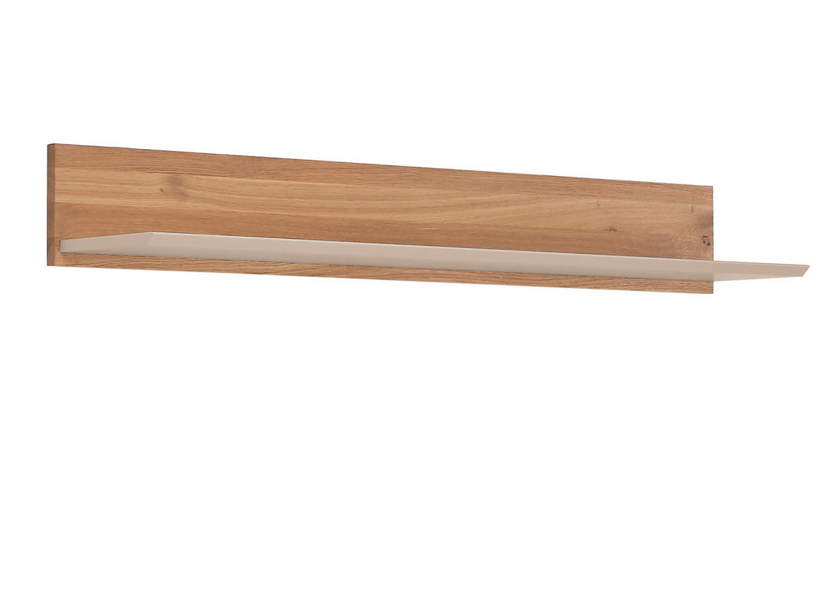 WOHNWAND 4-teilig  in Sandfarben, Wildeiche  285/190/39 cm    - Sandfarben/Wildeiche, Design, Holz/Holzwerkstoff (285/190/39cm) - Dieter Knoll