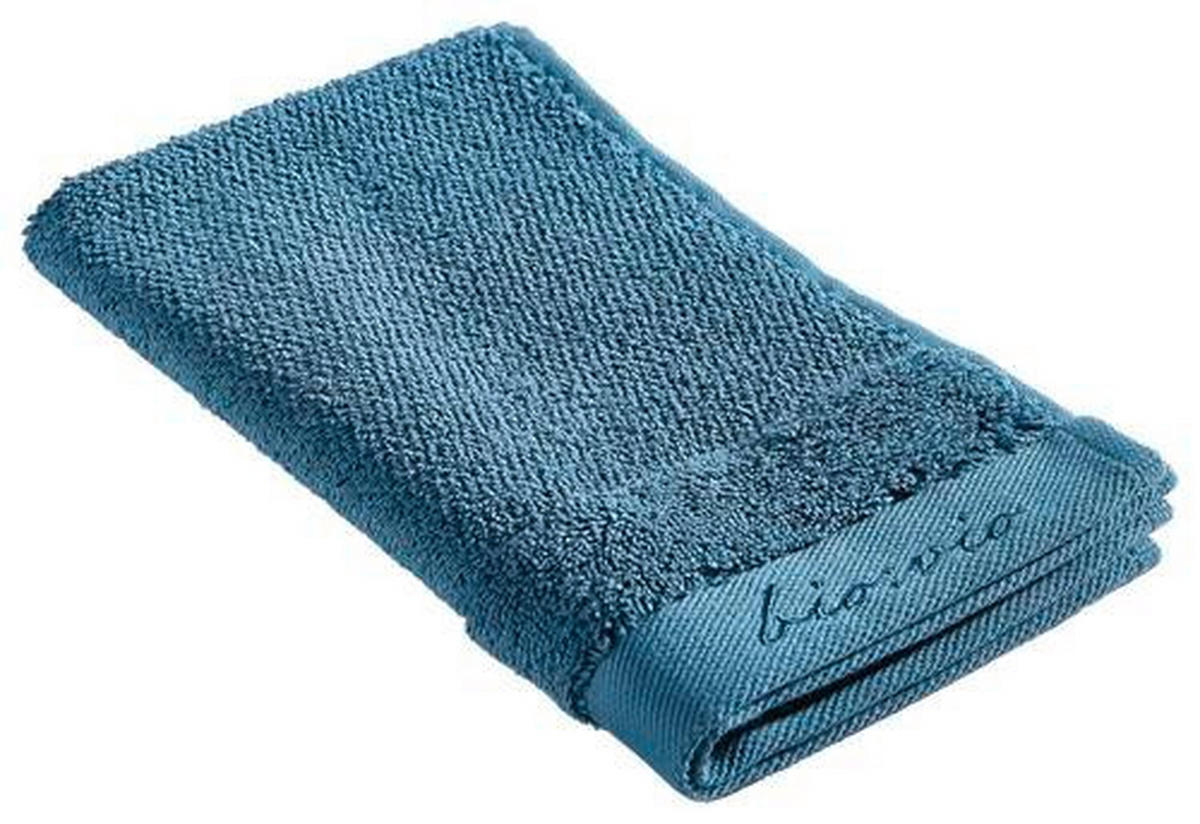 GÄSTETUCH BONITA Petrol 4-teilig 30/50 cm  - Petrol, Natur, Textil (30/50cm) - Bio:Vio