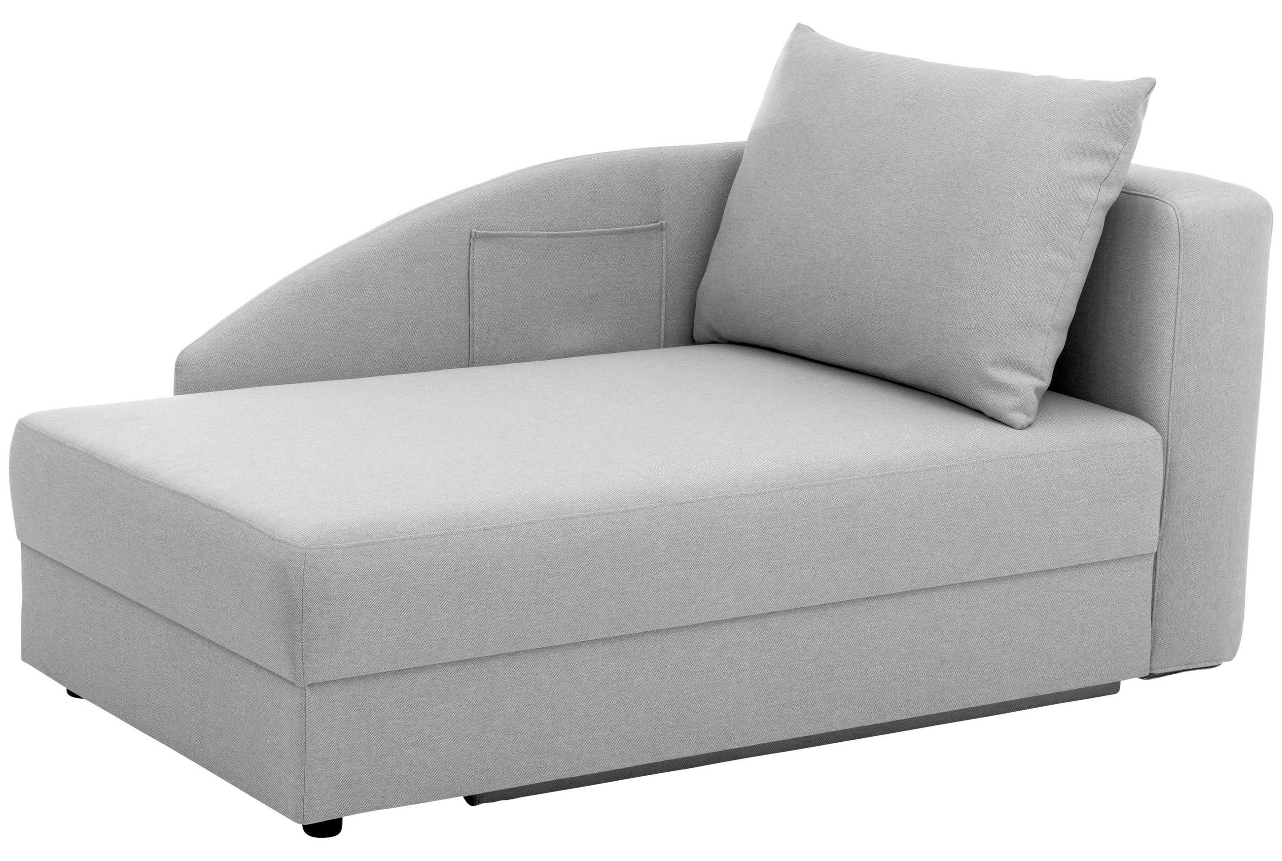 RÉCAMIERE Tobi Hellgrau Flachgewebe Zierkissen, Rücken echt  - Hellgrau, Design, Kunststoff/Textil (154/86/93cm) - Max Winzer
