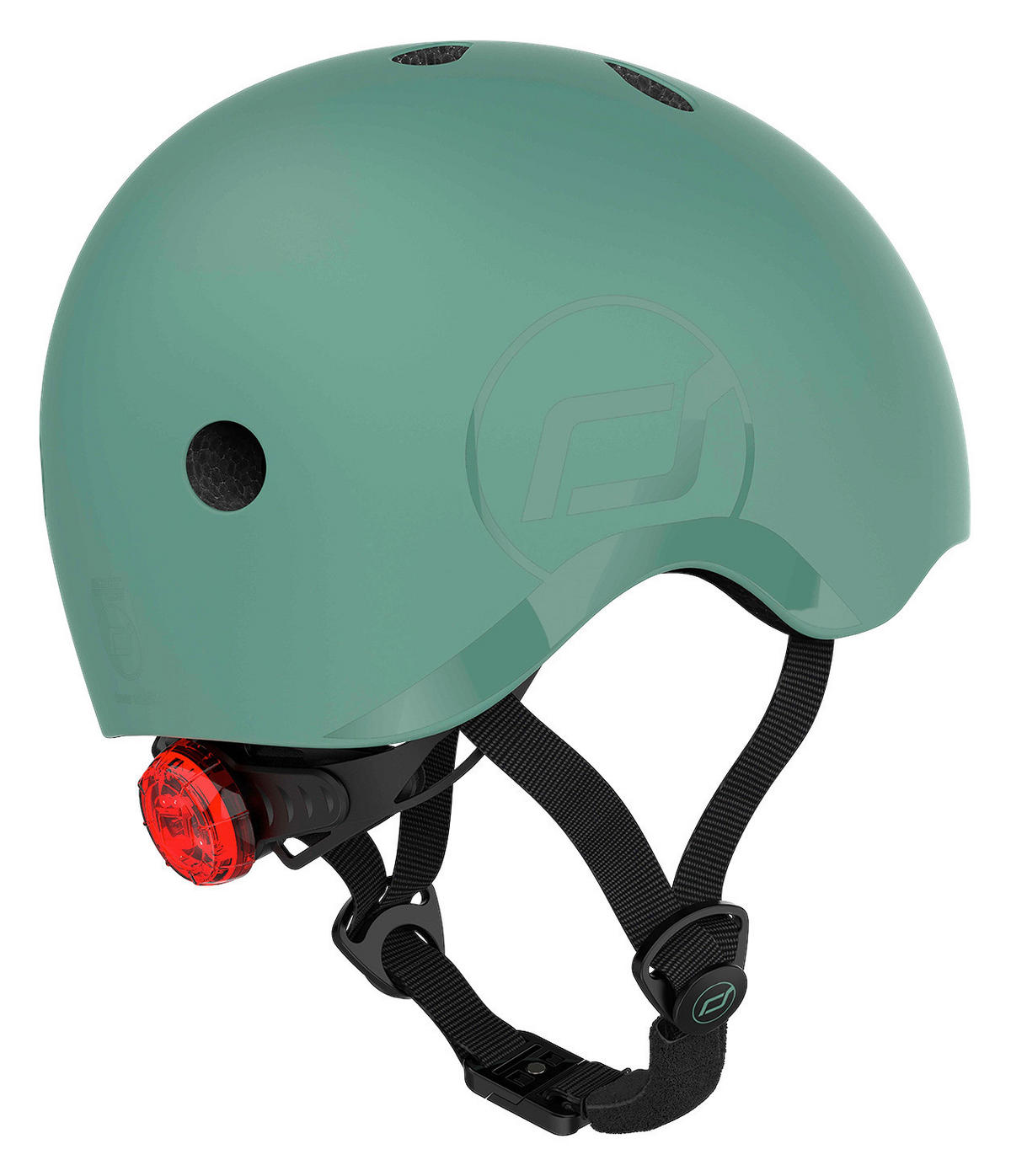 KINDERHELM S-M  - Dunkelgrün, Trend, Kunststoff/Textil (S-Mnull) - Scoot and Ride