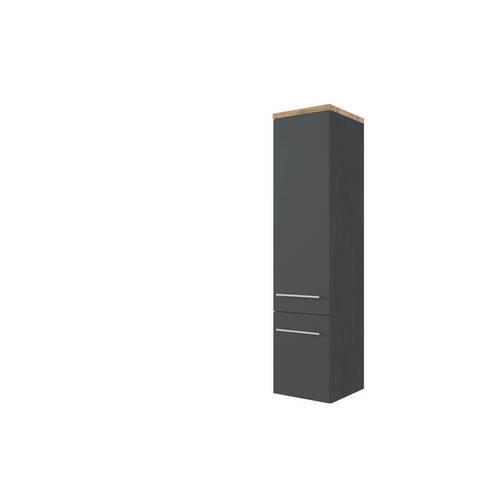 MIDISCHRANK 30/130/35 cm  - Alufarben/Grau, KONVENTIONELL, Holzwerkstoff/Metall (30/130/35cm) - Xora