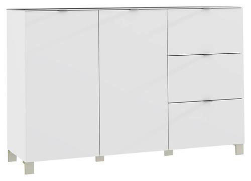 KOMODA, bela - barve nerjavečega jekla/bela, Design, kovina/umetna masa (165/105,1/52,2cm) - Hom`in