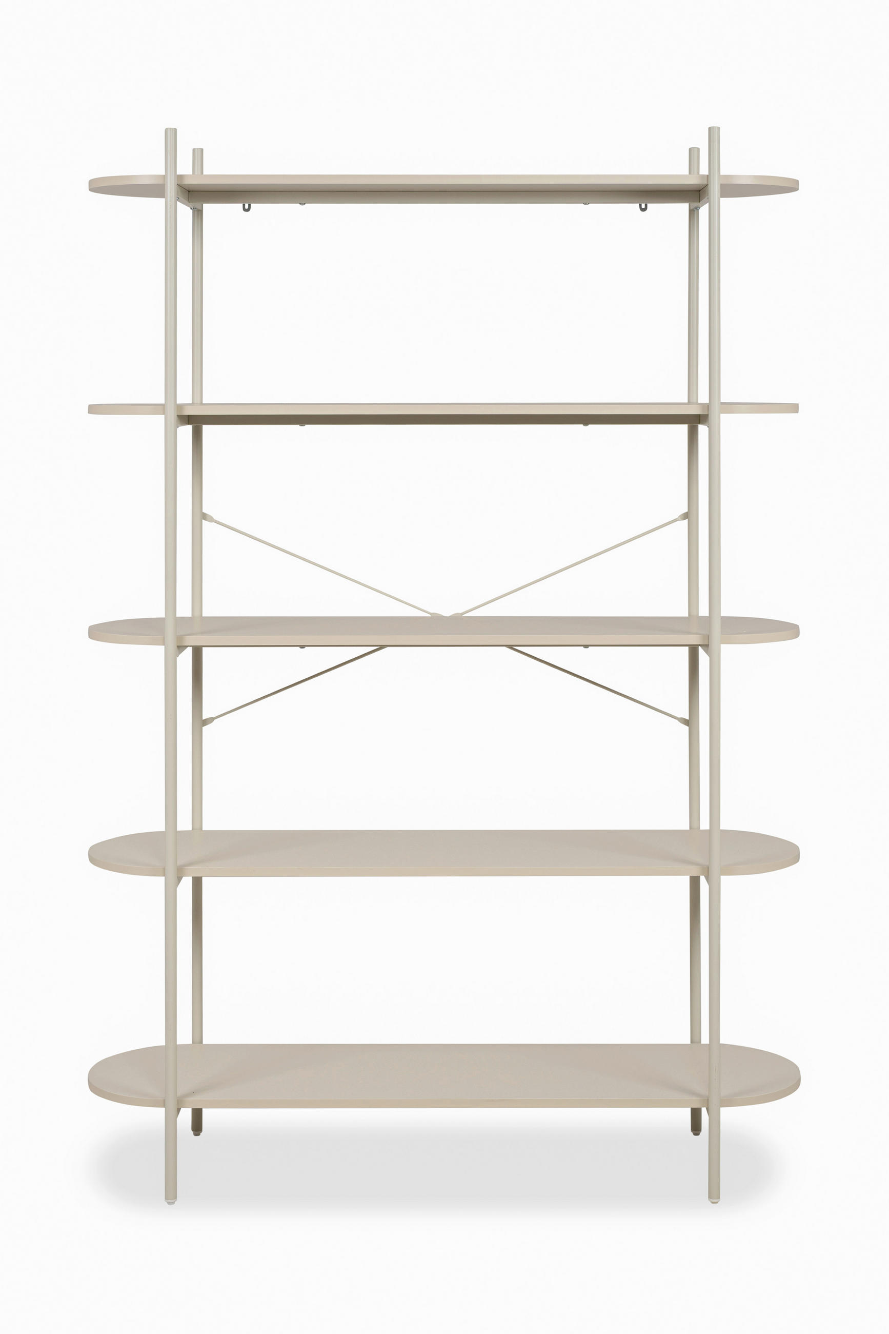 REGAL bež  metal, drvni materijal  - bež, Design, drvni materijal/metal (120/174/34,5cm) - MID.YOU