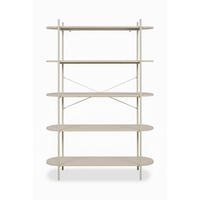 REGAL bež  metal, drvni materijal  - bež, Design, drvni materijal/metal (120/174/34,5cm) - MID.YOU