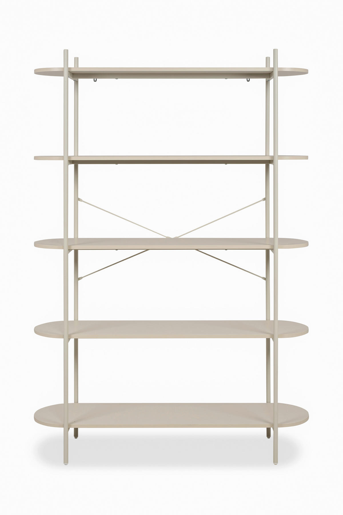 REGAL bež  metal, drvni materijal  - bež, Design, drvni materijal/metal (120/174/34,5cm) - MID.YOU