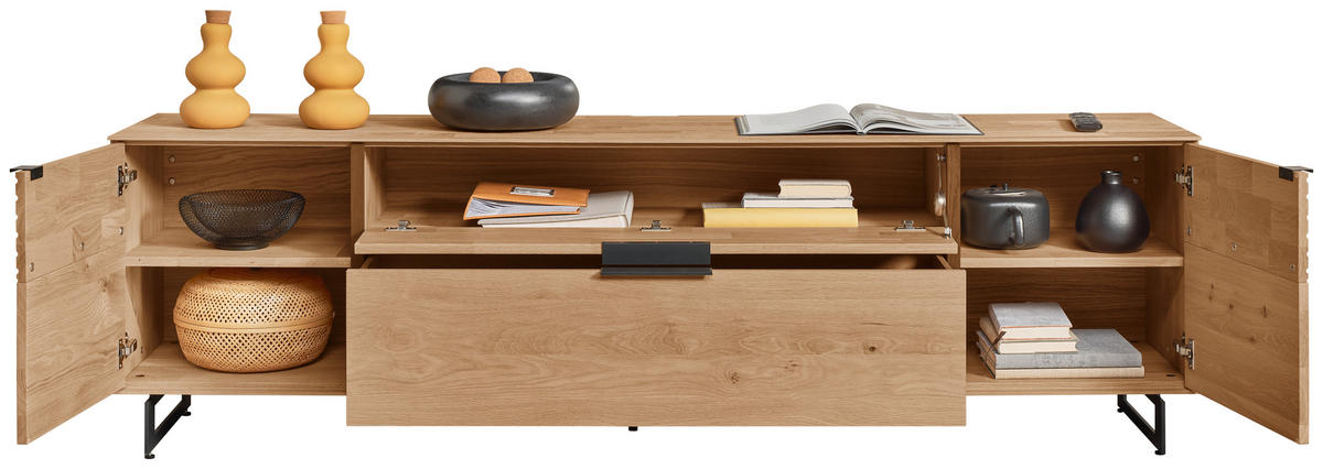 TV-SZEKRÉNY 211/65/44 cm  - antracit, Natur, fa (211/65/44cm) - Valnatura