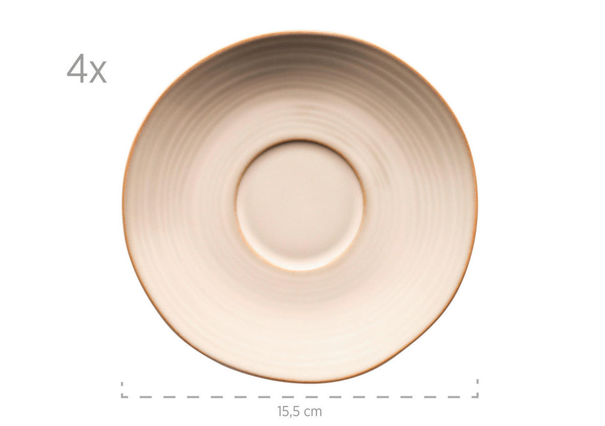 SET MED KOPPAR Nottingham 8 delar  - beige, Basics, keramik (19,5/16,5/18cm) - Mäser