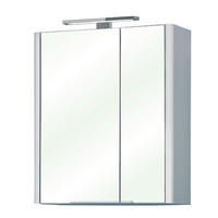 SPIEGELSCHRANK 60/70/20 cm  - Weiß, KONVENTIONELL, Glas/Holzwerkstoff (60/70/20cm) - Xora