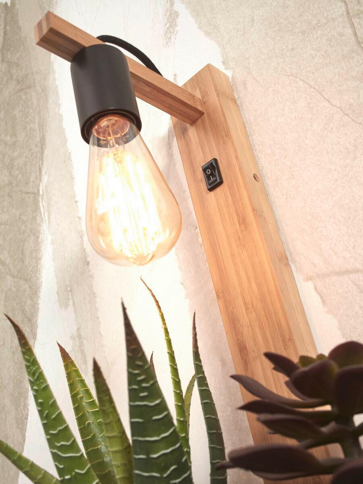 WANDLEUCHTE GOOD&MOJO  30/18/52 cm   - Naturfarben, Trend (30/18/52cm) - Good & Mojo