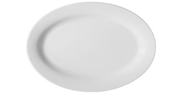 SERVIERPLATTE - Weiß, Basics, Keramik (32/22cm) - Novel
