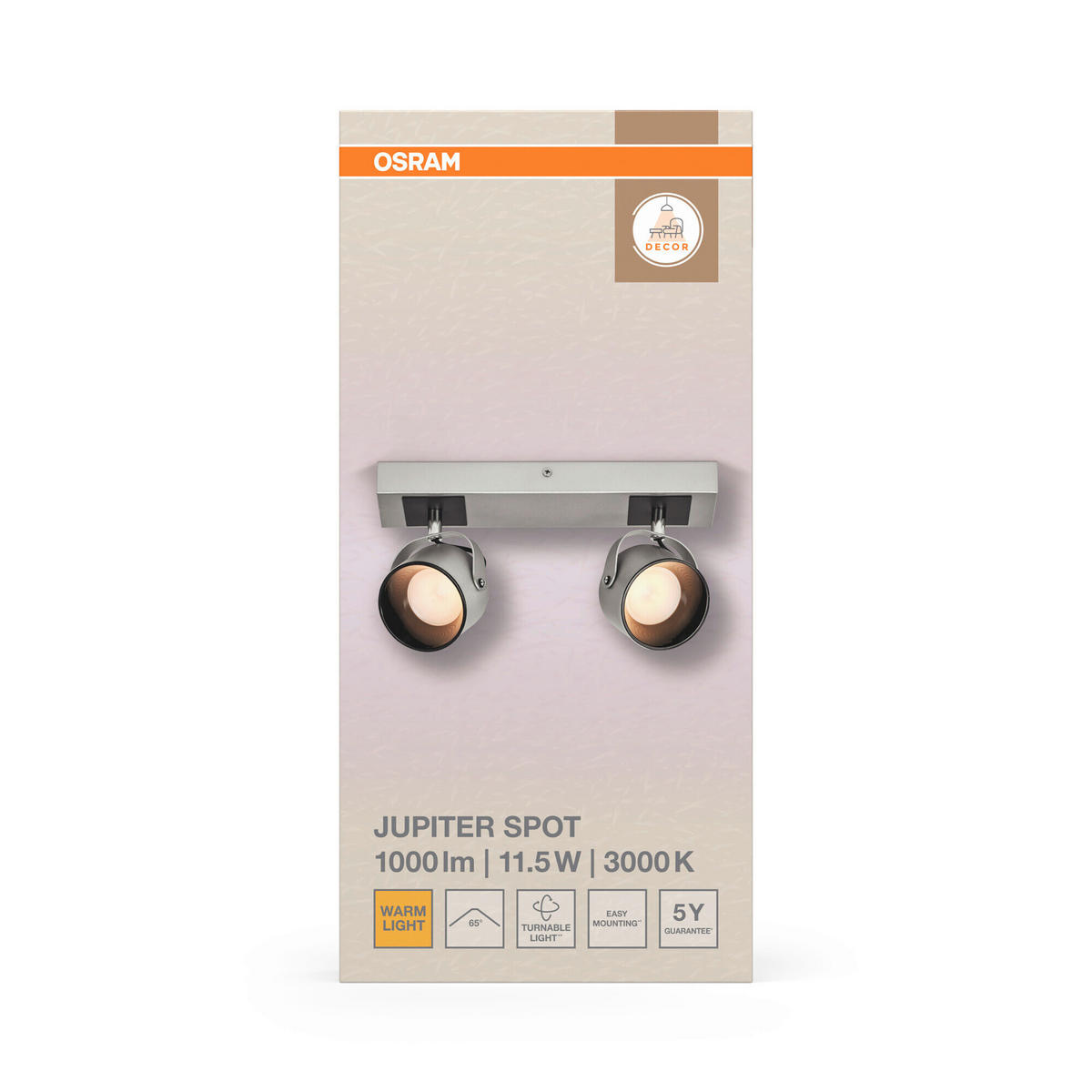 LED-STRAHLER 30/8,3/15 cm   - Silberfarben, Design, Kunststoff/Metall (30/8,3/15cm) - Osram