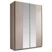 SCHWEBETÜRENSCHRANK in Kaschmir  - Kaschmir/Schwarz, KONVENTIONELL, Holzwerkstoff/Metall (151/219/60cm) - Boxxx