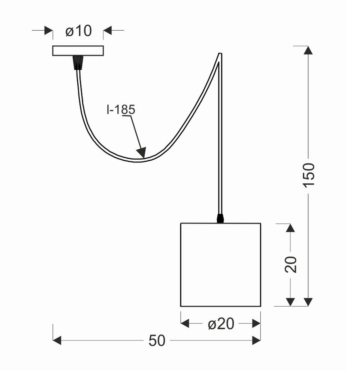 PENDELLEUCHTE Atlanta 50/20/150 cm   - Weiß, KONVENTIONELL, Kunststoff/Metall (50/20/150cm)