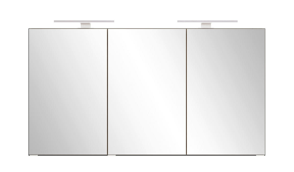 SPIEGELSCHRANK 120/64/20 cm  - Schwarz/Weiß, Trend, Glas/Holzwerkstoff (120/64/20cm) - Held