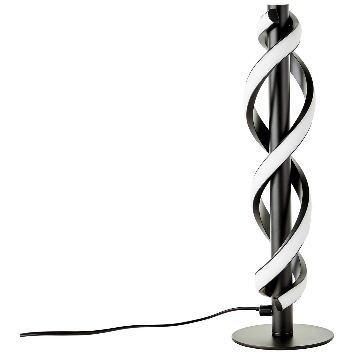 TISCHLEUCHTE - Schwarz, Design, Kunststoff/Metall (12/38,90cm) - Brilliant
