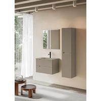 BADEZIMMER 3-teilig  in 80 cm  - Beige/Weiß, KONVENTIONELL, Holzwerkstoff/Stein (80cm) - Belluti