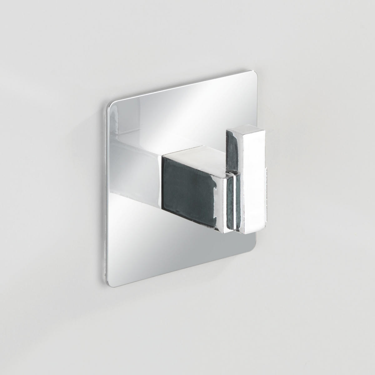 VÄGGKROK  i stålfärgad  - stålfärgad, Design, plast (9/11/9cm)