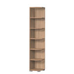 ABSCHLUSSREGAL Sonoma Eiche  - Alufarben/Sonoma Eiche, Design, Holzwerkstoff/Kunststoff (40/214,5/40cm) - Cantus