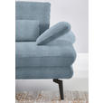 ECKSOFA in Chenille Blau  - Blau/Schwarz, Design, Textil/Metall (180/310cm) - Dieter Knoll