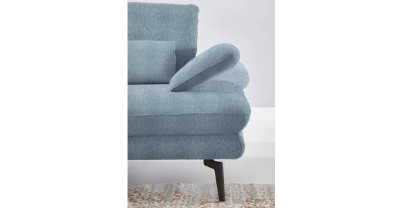 ECKSOFA in Chenille Blau  - Blau/Schwarz, Design, Textil/Metall (180/310cm) - Dieter Knoll