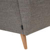 ZWEISITZER-SOFA Flachgewebe Grau  - Naturfarben/Grau, Design, Holz/Textil (136/85/82cm) - Max Winzer