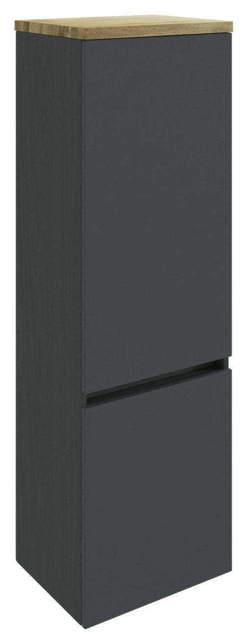 MIDISCHRANK 40/130/35 cm  - Eichefarben/Silberfarben, Basics, Holzwerkstoff/Kunststoff (40/130/35cm) - Held