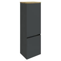 MIDISCHRANK 40/130/35 cm  - Eichefarben/Silberfarben, Basics, Holzwerkstoff/Kunststoff (40/130/35cm) - Held