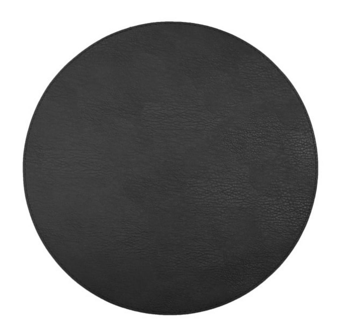 BORDSTABLETT textil läderimitation svart 38 cm  - svart, Basics, textil (38cm)