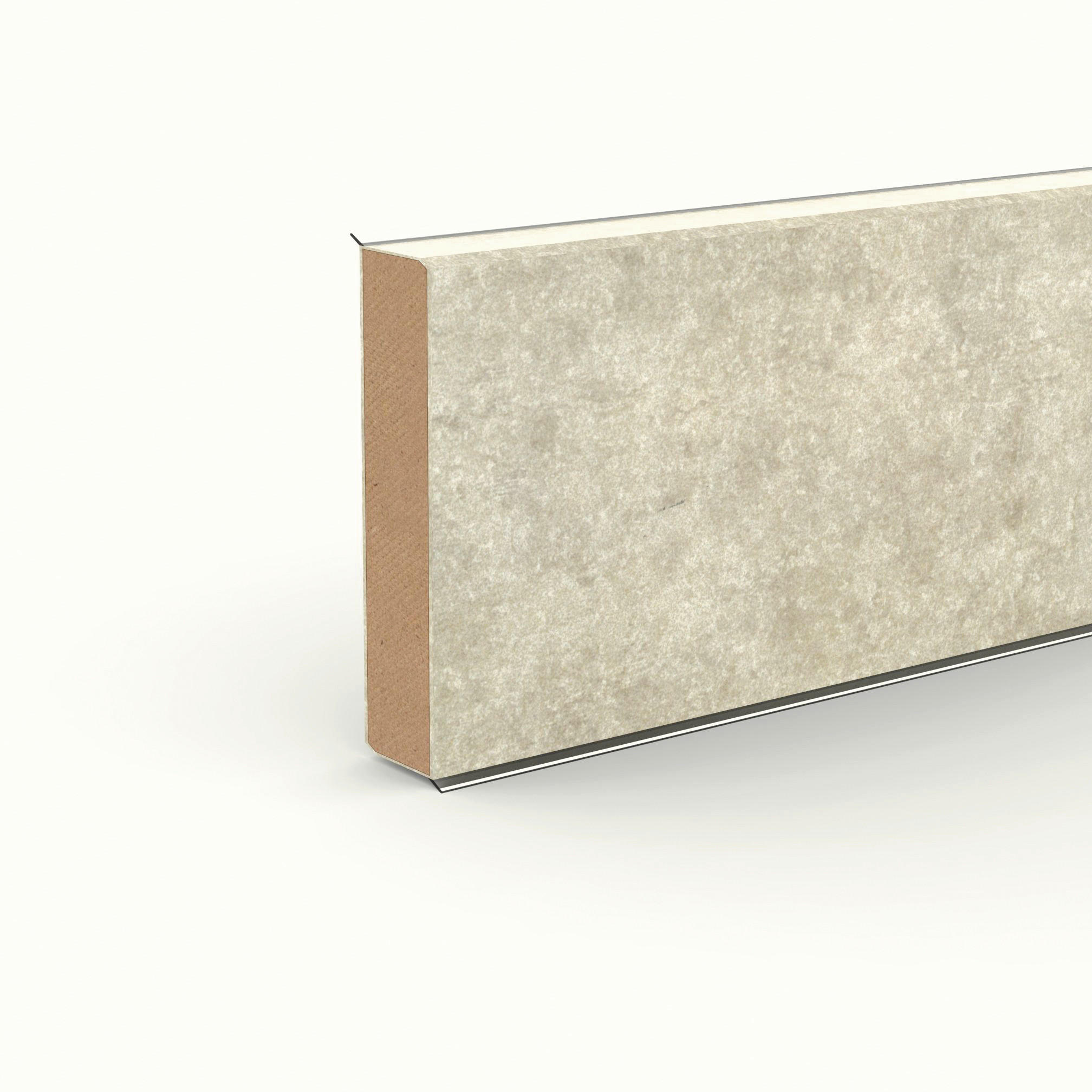 SOCKELLEISTE Holzwerkstoff in Beige  250/1.3/6 cm  - Beige, Basics, Holzwerkstoff (250/1.3/6cm)