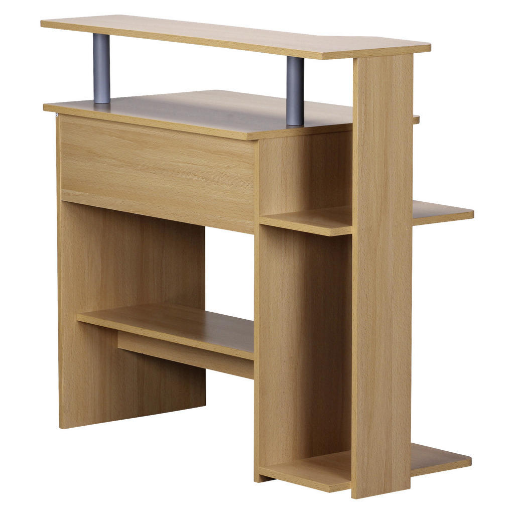 Thumbnail - Mid.you Computertisch, Buche, Holzwerkstoff, rechteckig, eckig, 94x90x48 cm, Stauraum, Regal, Arbeitszimmer, Schreibtisc...