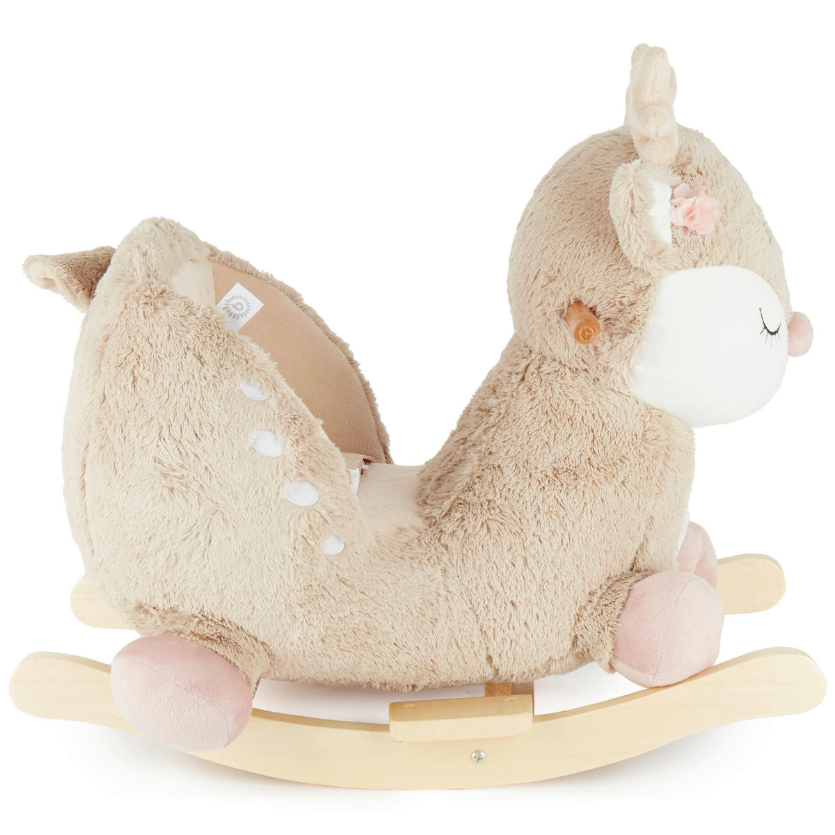SCHAUKELTIER - Beige, Basics, Holz/Textil (26,5/60/52cm)