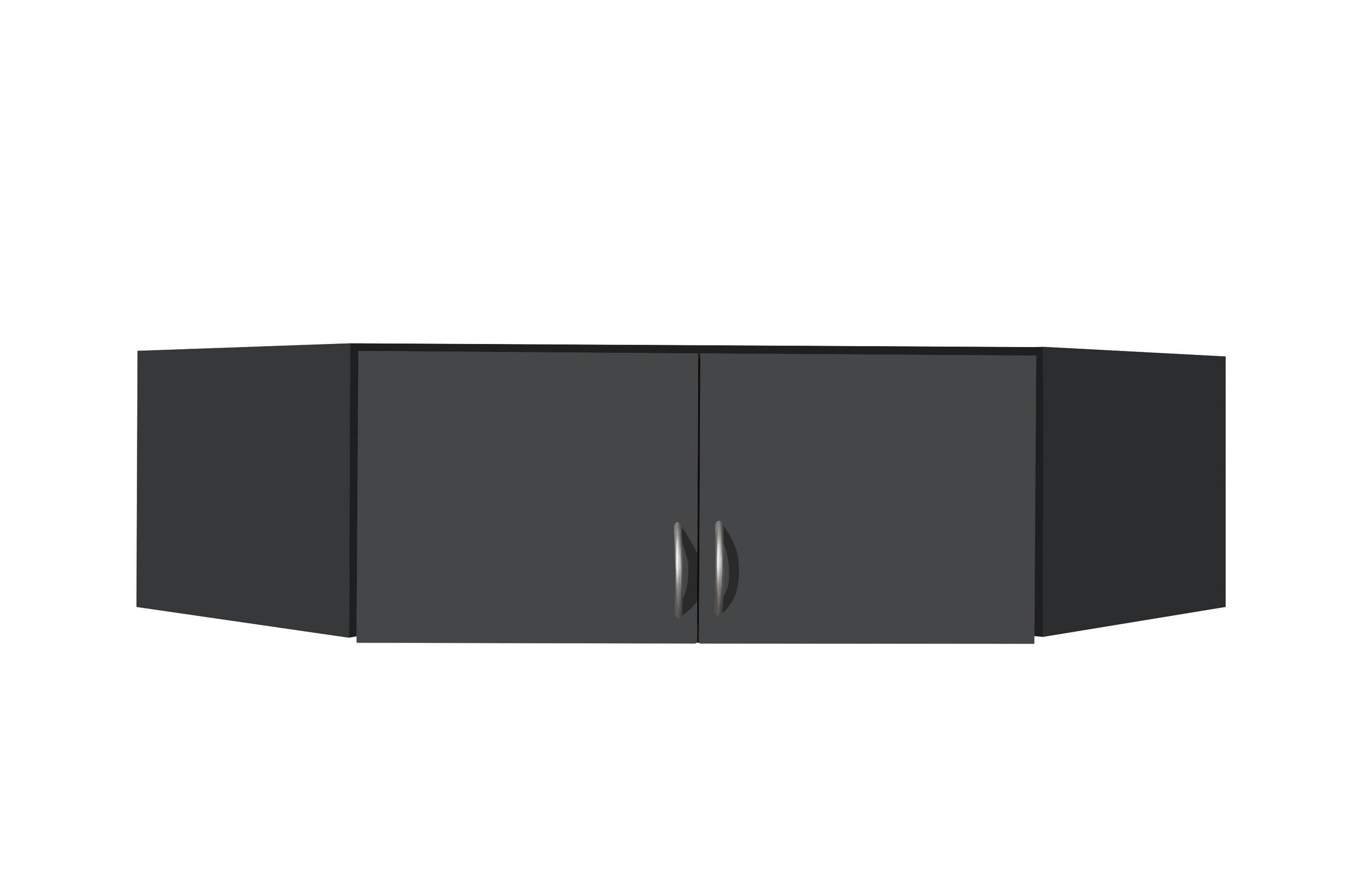 AUFSATZSCHRANK 117/39/52,2 cm  - Silberfarben/Grau, Design, Holzwerkstoff/Kunststoff (117/39/52,2cm) - Boxxx